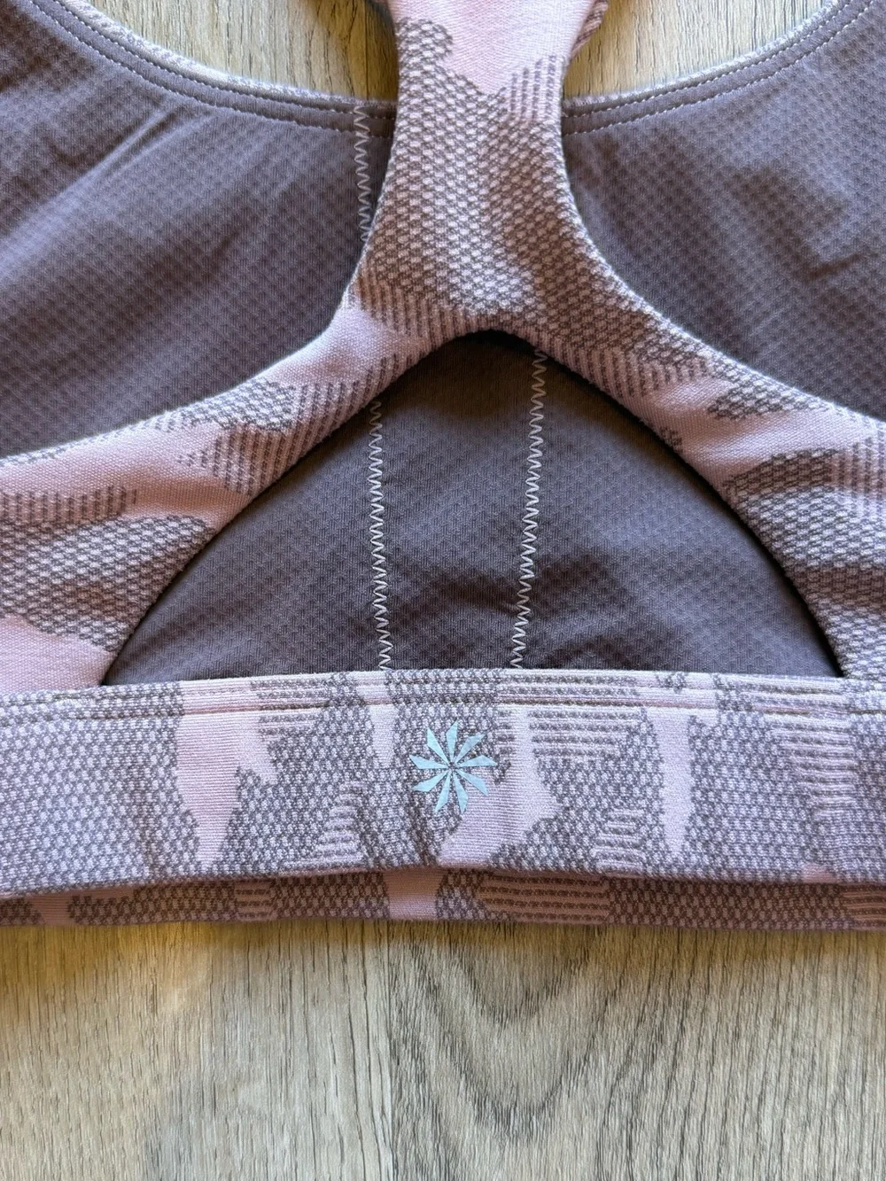 Athleta Camo Mauve Razorback Sports Bra